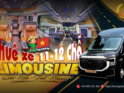 Thuê Xe Limousine Đà Nẵng 11-12 Chỗ Cao Cấp - Giá Tốt, Đời Mới